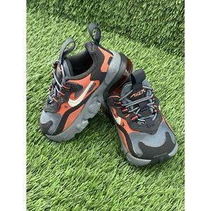Nike Air Max 270 Baby Toddler 3C React Gray Orange Shoes CD2654-006
